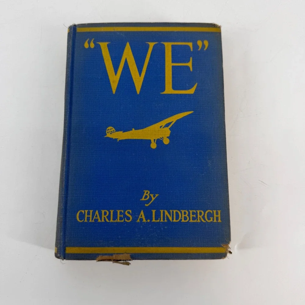 WE Charles Lindbergh 1927 Grosset & Dunlap Vintage Aviation Book Spirit St Louis